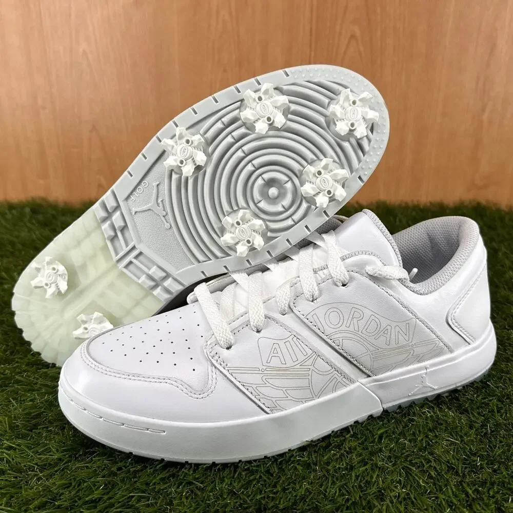 Jordan Nu Retro 1 Low Golf White Pure Platinum Golf Shoes FZ4153-100 Mens Size 8